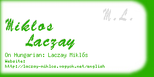 miklos laczay business card